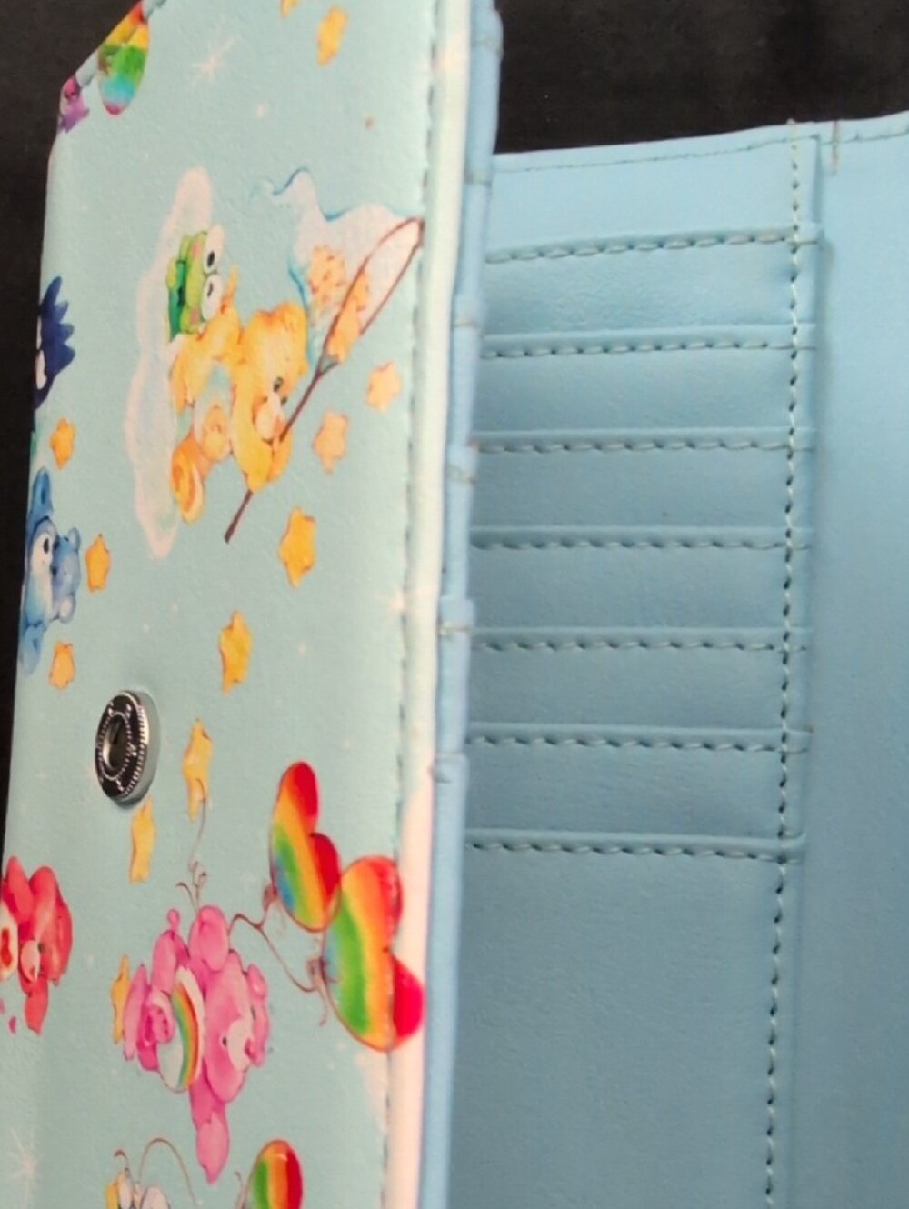 Loungefly Kids Sky Blue Care Bears & Hello Kitty Wallet - Picture 8 of 9